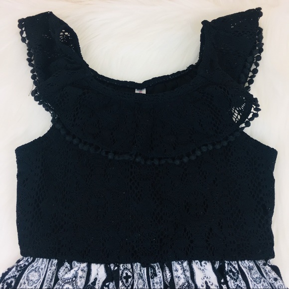 Xhilaration Girls Black & White Lace Dress Size Sm - Picture 4 of 7
